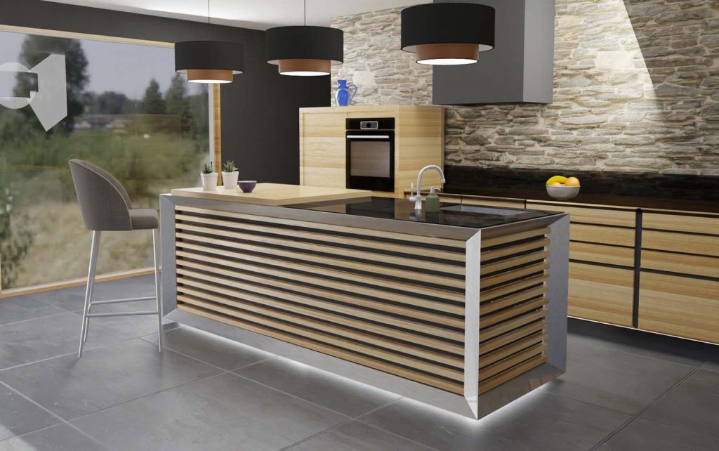 Meuble de cuisine design, Hyperespaces Meuble de cuisine design aménagé sur mesure, Hyperespaces