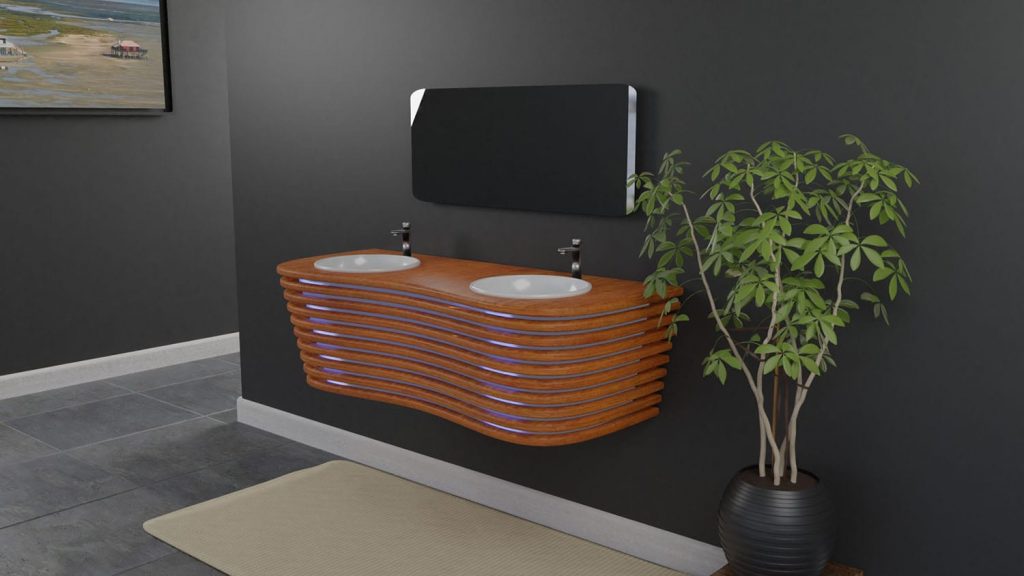Meuble salle de bain design, Hyperespaces Meuble salle de bain design aménagé sur mesure, Hyperespaces